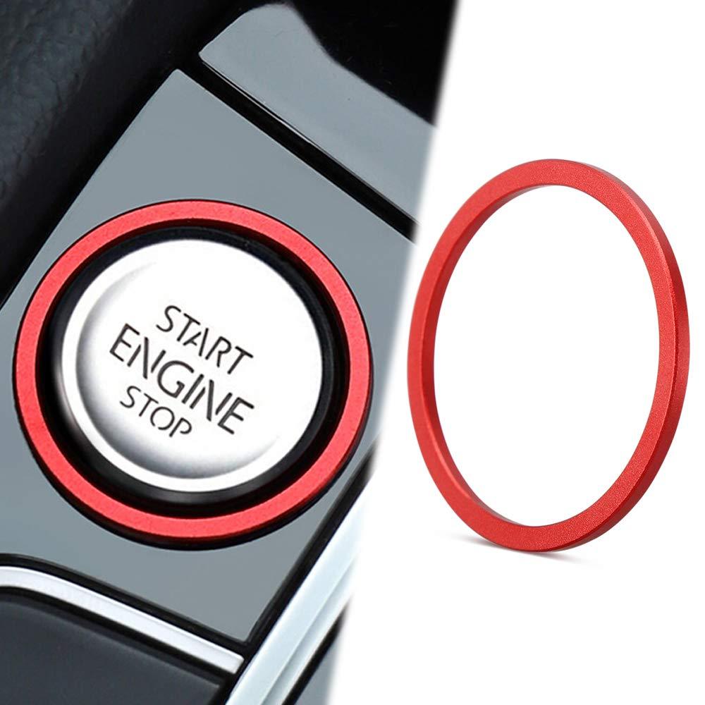 RaxTDM Car Engine Start Stop Button Cover Trim Ring for VW Volkswagen Passat B8 Touareg Tiguan Touran Magotan Interior Auto Accessories - LeoForward Australia