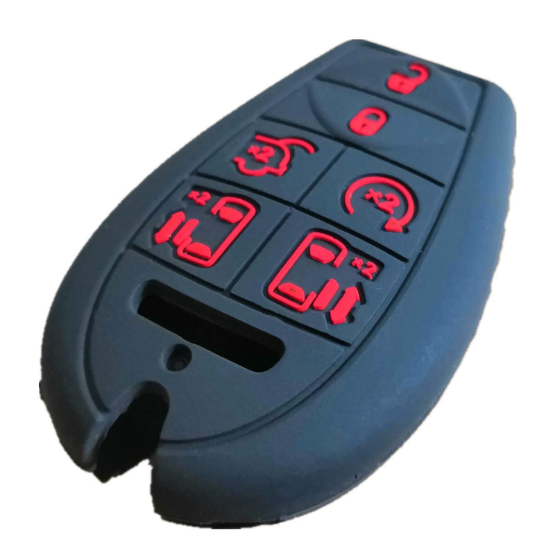  [AUSTRALIA] - KAWIHEN Silicone Key Fob Cover Replacement for Town Country Dodge Grand Caravan Charger Challenger Durango Journey Ram Magnum Jeep M3N5WY783X 2701A-C01C 68043594AA 68043594AA