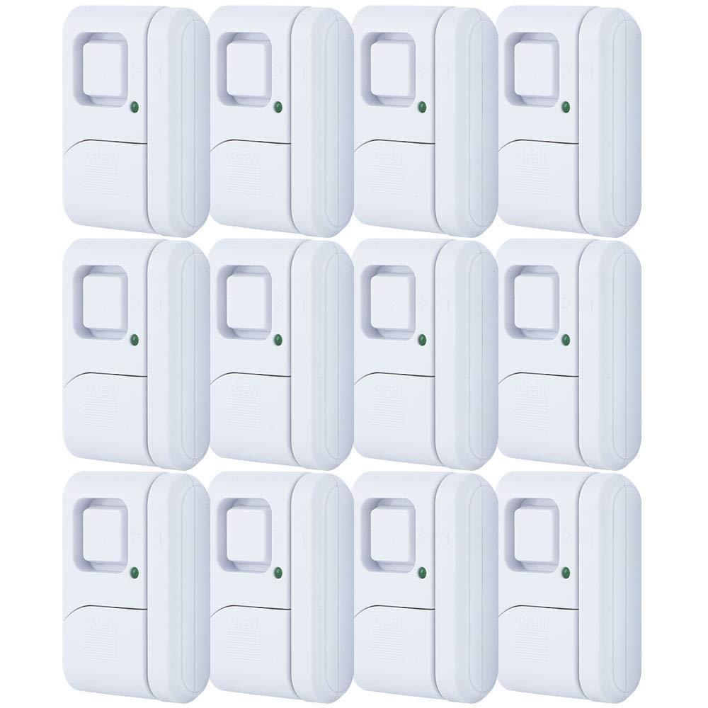 GE 45989 Personal Security Window/Door Off/Chime/Alarm, Easy Installation, Ideal for Home, Garage, Apartment, Dorm, RV and Office, 12-Pack, White, 12 - LeoForward Australia