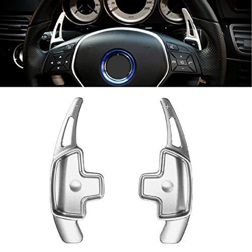  [AUSTRALIA] - Maple leave Steering Wheel Shift Paddle For Benz A B C Class GLC CLS S GLE GLS(silver) silver