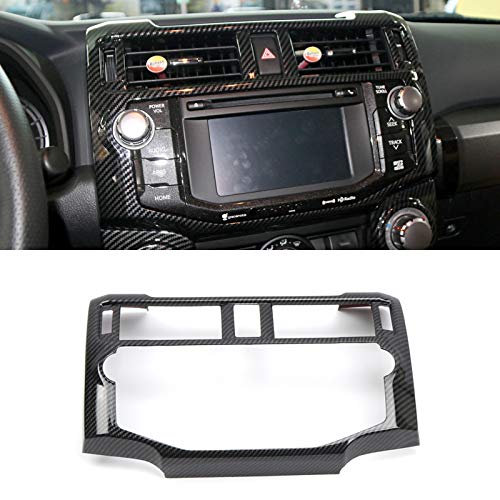  [AUSTRALIA] - Carbon Fiber ABS Car-Styling Accessories Interior Car Auto Accessories Control GPS Dashboard Console Navigation Panel Cover Trim Compatible for Toyota 4Runner 4WD N280 2014-2019