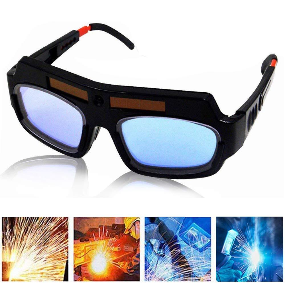  [AUSTRALIA] - Solar Auto Darkening Welding Goggle Helmet Mask Safety Welding Glasses,Anti-Flog Anti-Glare Protective Goggles (2)