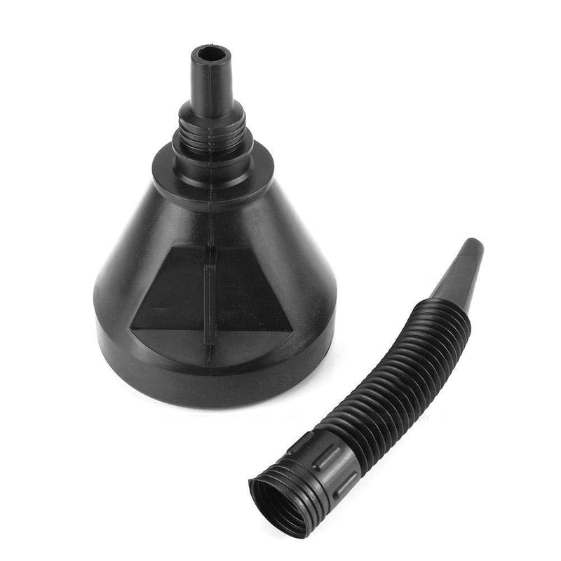  [AUSTRALIA] - Aosiyp Universal Car Fuel Funnel, Basic Oil Funnel, Wide Mouth Fuel Funnel, Flexible Spout, 2 in 1 Black Plastic Car Oil Funnel, with Spout Extension Wide Mouth Mesh Screen Strainer
