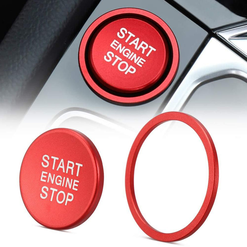 Red Engine Start Stop Push to Start Button Ring Sticker fit for Volkswagen VW Golf 7 GTI R Jetta CC Arteon Accessories - LeoForward Australia