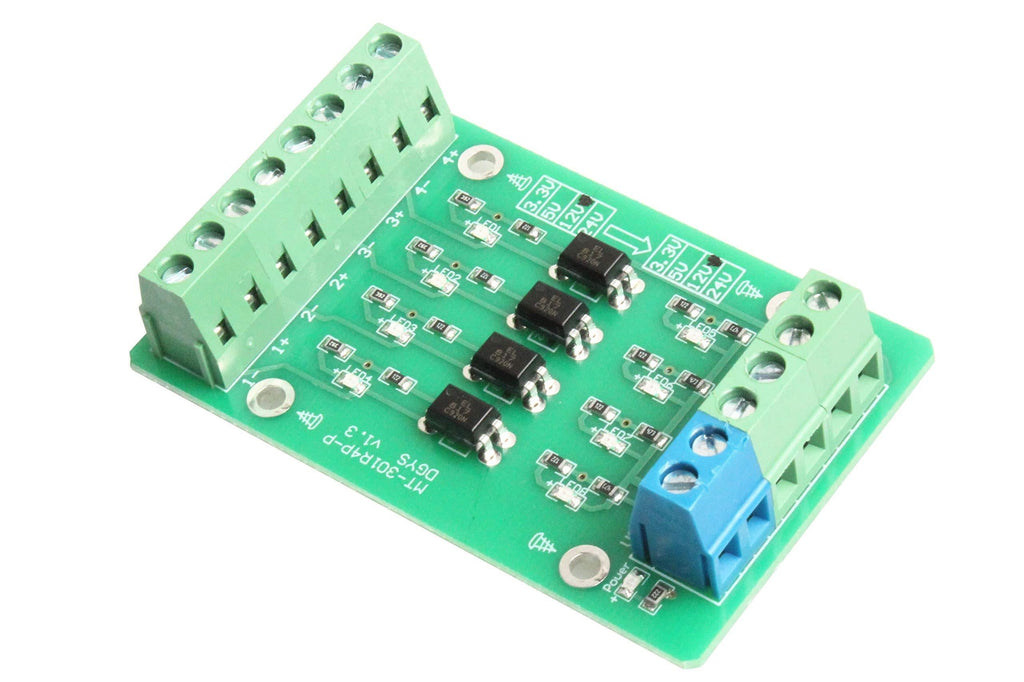 NOYITO 4-Channel Optocoupler Photoelectric Isolator Module Level Voltage Converter Module PLC Signal Converter Module PNP NPN to PNP (12V to 5V) 12V to 5V - LeoForward Australia