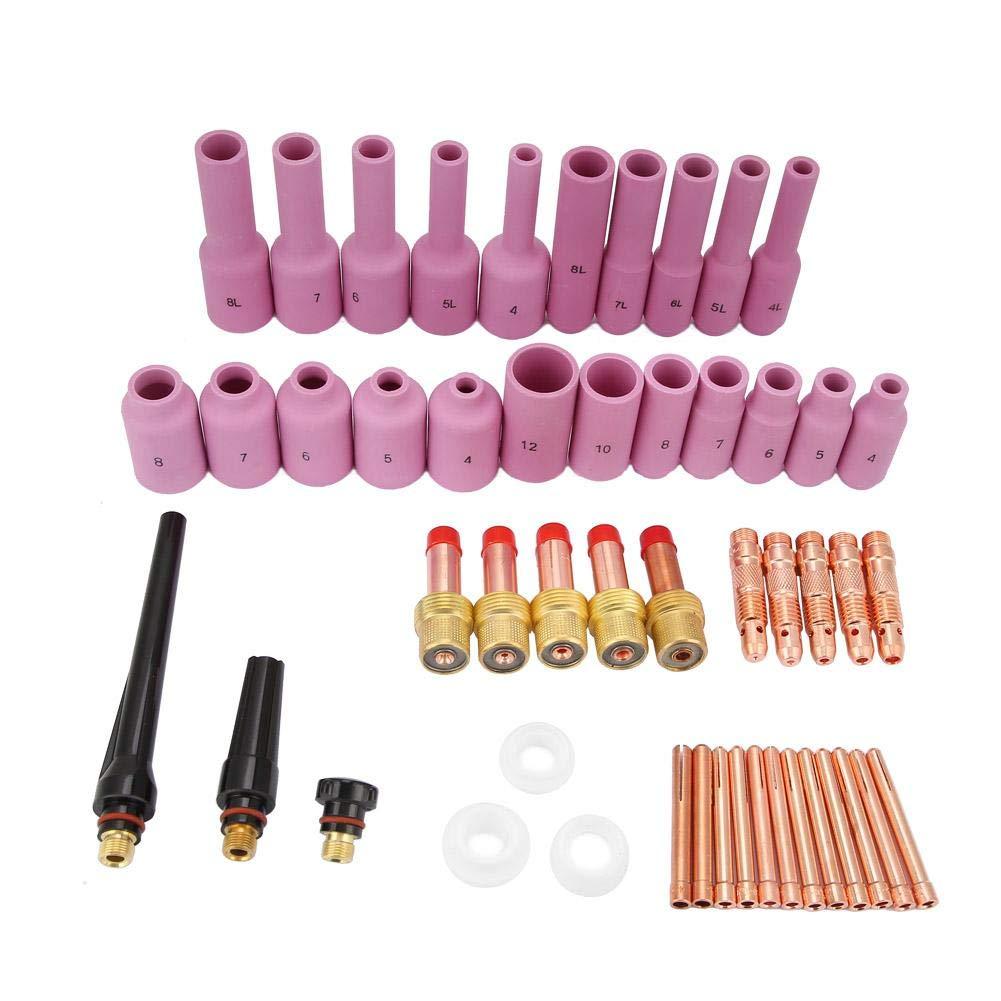  [AUSTRALIA] - FTVOGUE 50pcs/set WP-17/18/26 Series TIG Welding Torch Consumables Accessories TIG Gasket Collet Body Gas Lens Cups