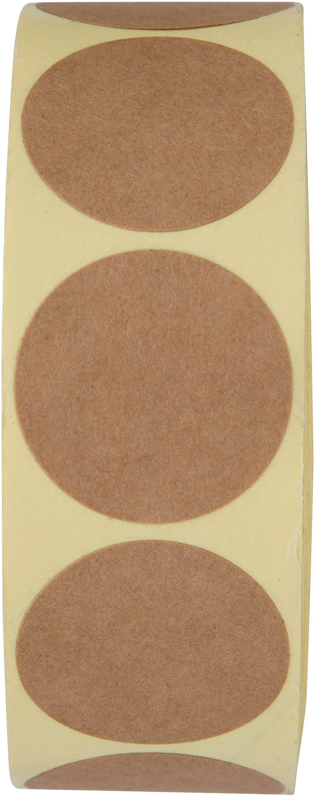 Camp Galaxy 1 Inch Natural Brown Kraft Stickers (1000 Total) - Round Blank Stickers for Store Owners, Crafts, Organizing, Jar and Canning Labels, Price Tags, Clearance Sales - LeoForward Australia