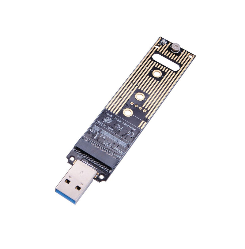  [AUSTRALIA] - M.2 NVME USB 3.1 Adapter, M-Key M.2 NVME to USB Card Reader USB 3.1 Gen 2 Bridge Chip with 10 Gbps High Performance, Compatible with Samsung 950/960/970 Evo/Pro or Other M.2 SSDs with PCI-E Type