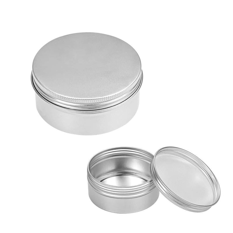  [AUSTRALIA] - uxcell 5oz Round Aluminum Cans Tin Can Screw Top Metal Lid Containers for Lip Balm, Crafts, Cosmetic, Candles, Candies, 150ml, 1pcs