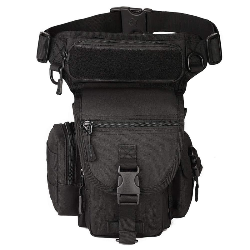 Tactical Drop Leg Bag Military Thigh-Hip Outdoor Package for Motorcycle Trekking Hiking Travel Fishing Tool Bag Black - LeoForward Australia