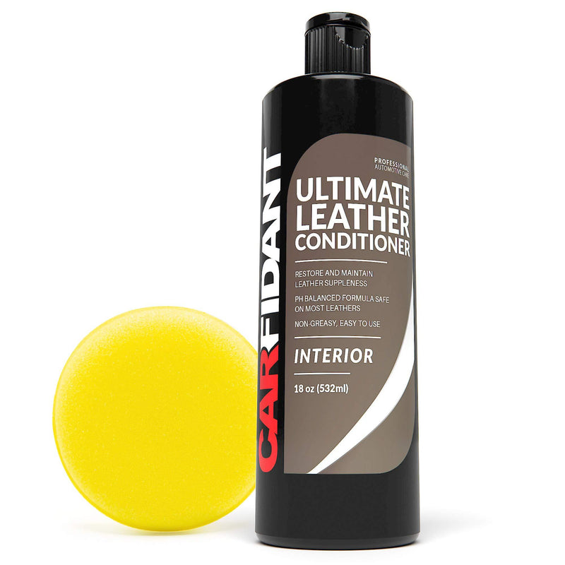  [AUSTRALIA] - Carfidant Ultimate Leather Conditioner & Restorer - Full Leather Restoration & Conditioning Kit with Applicator Pad for Leather Automotive Interiors, Car Dashboards, Sofas & Purses!- 18oz Kit