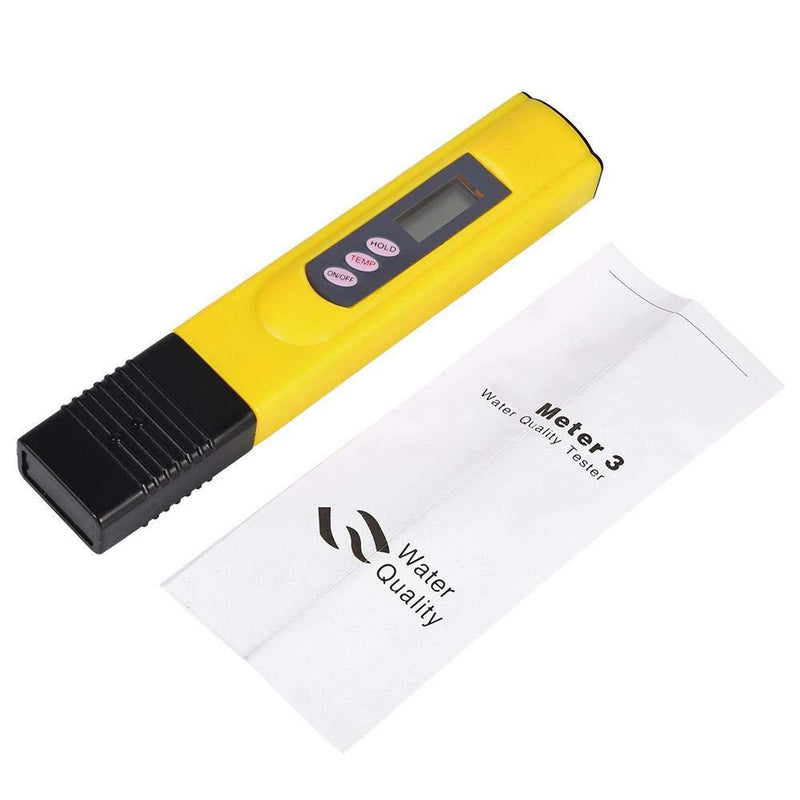  [AUSTRALIA] - Water Quality Tester, TDS Meter, Temperature Meter 2 in 1, 0-9990ppm, Ideal Water Test Meter for Drinking Water, Aquariums, Accurate and Reliable(Yellow)
