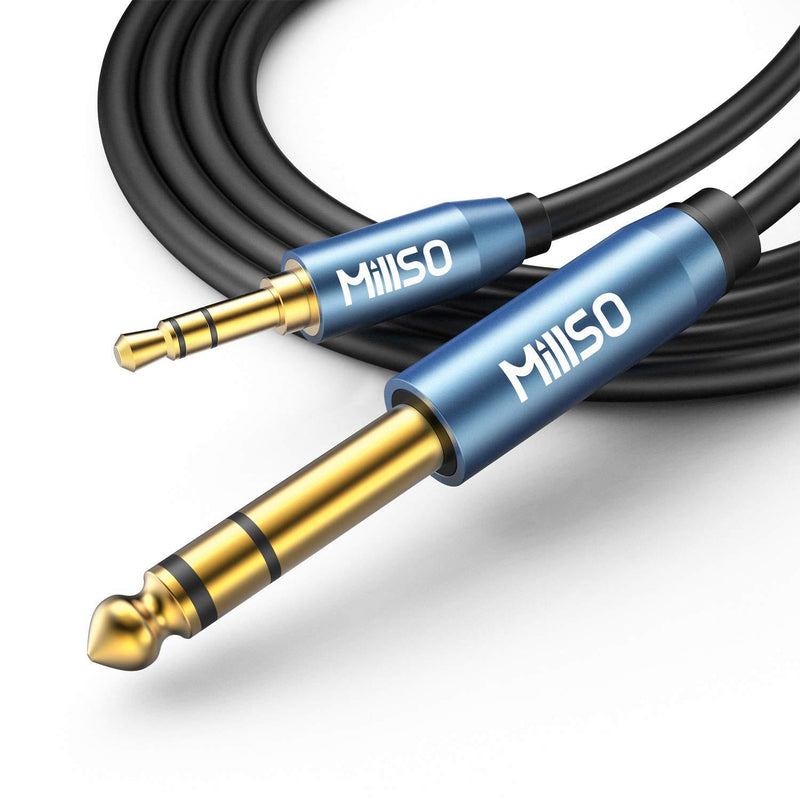 MillSO 6.35mm Male 1/4 to 3.5mm Male 1/8 TRS Stereo Audio Cable (8 ft), Headphone Adapter 1/8 to 1/4 Adapter for Guitar, Piano, Amplifiers, Home Theater Devices, or Mixing Console - 8 Feet - LeoForward Australia