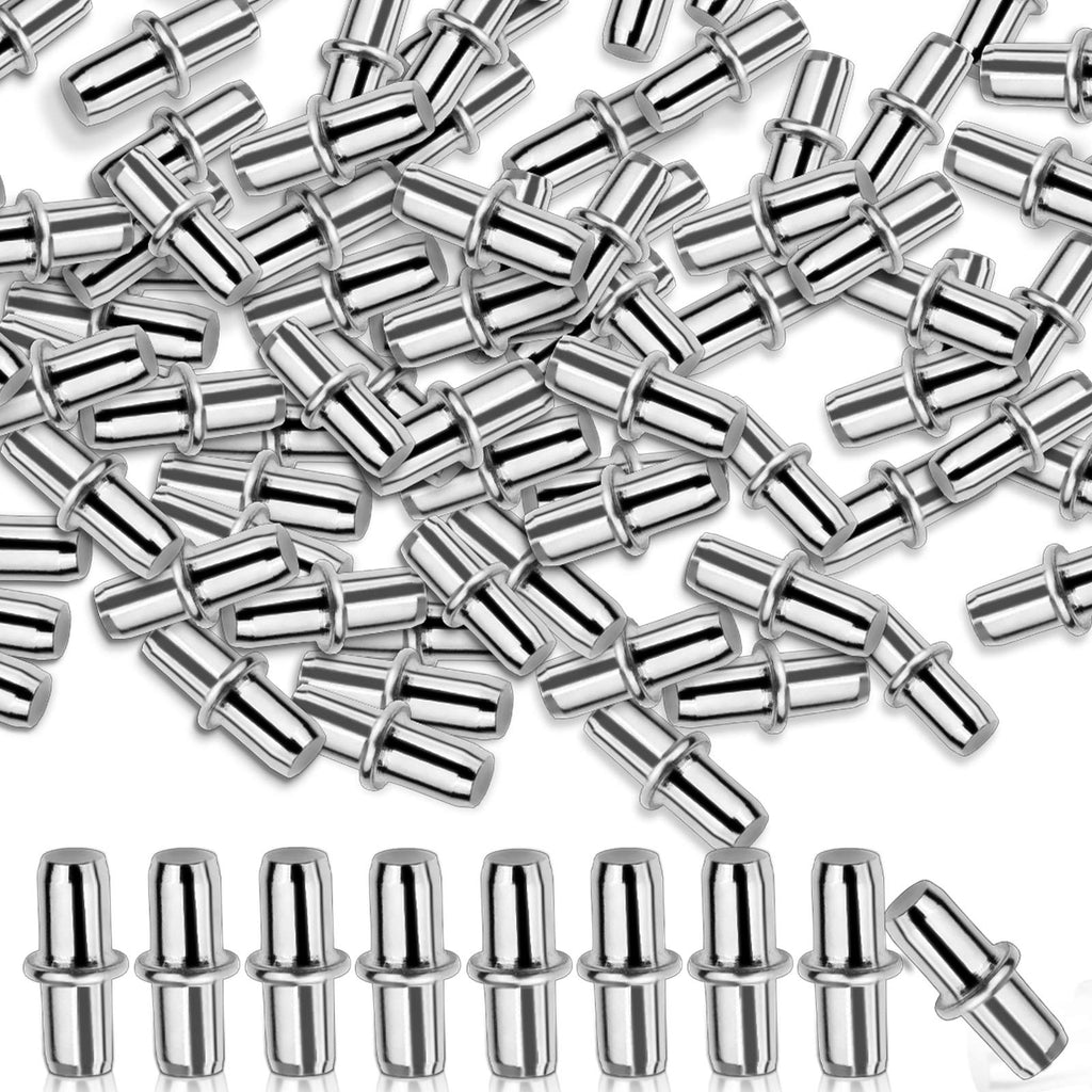  [AUSTRALIA] - 50 Pack Shelf Pins, FANDAMEI Metal Nickel Support Pegs Cabinet Support Pins for Furniture Shelves Bracket