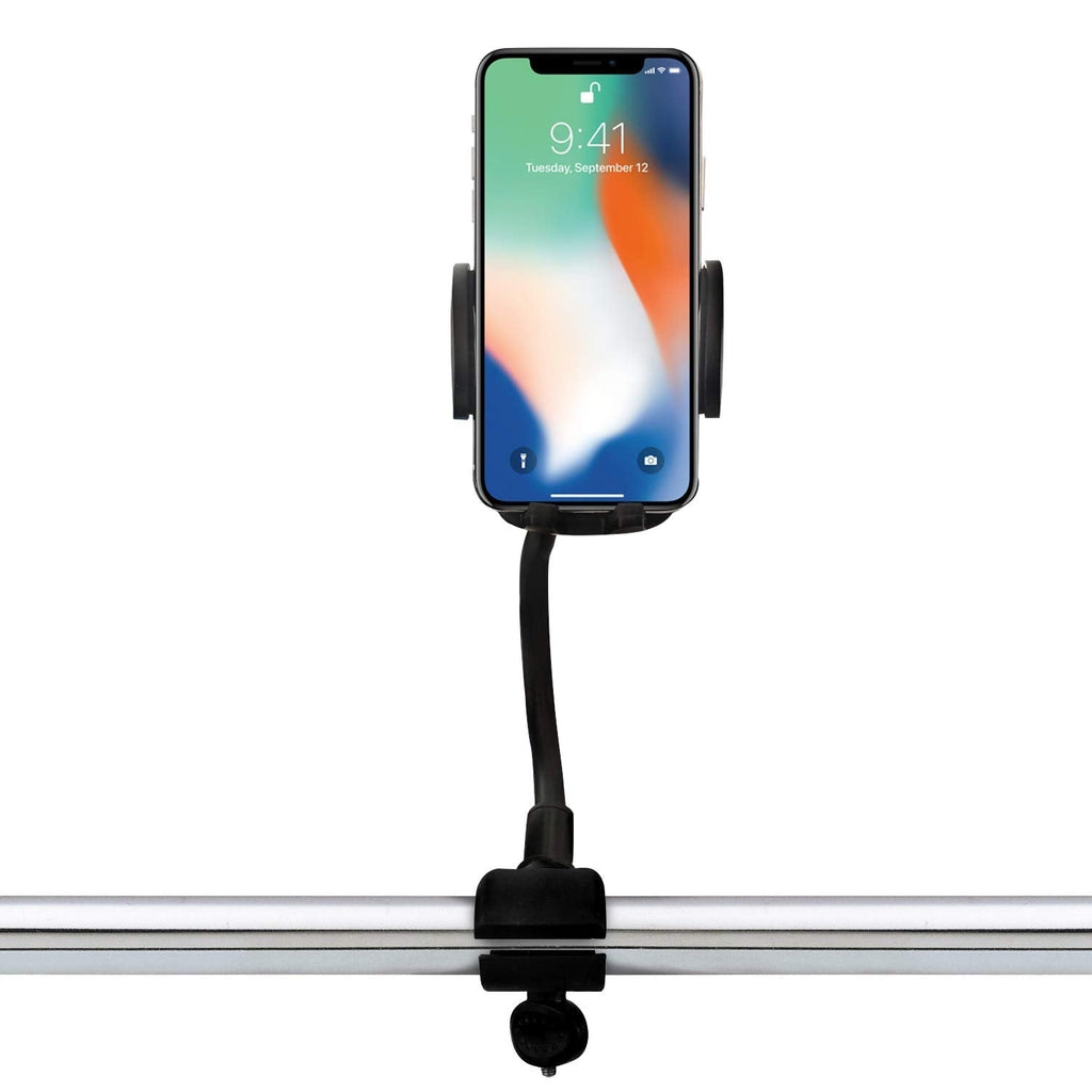  [AUSTRALIA] - Stroller Phone Holder, Universal Gooseneck Flexible Long Arm Lazy Hands Free Phone Mount Clamp, Stroller Clamp Compatible with iPhone,Android, Galaxy, 360 Degree Rotation,Perfect for Moms on The Go
