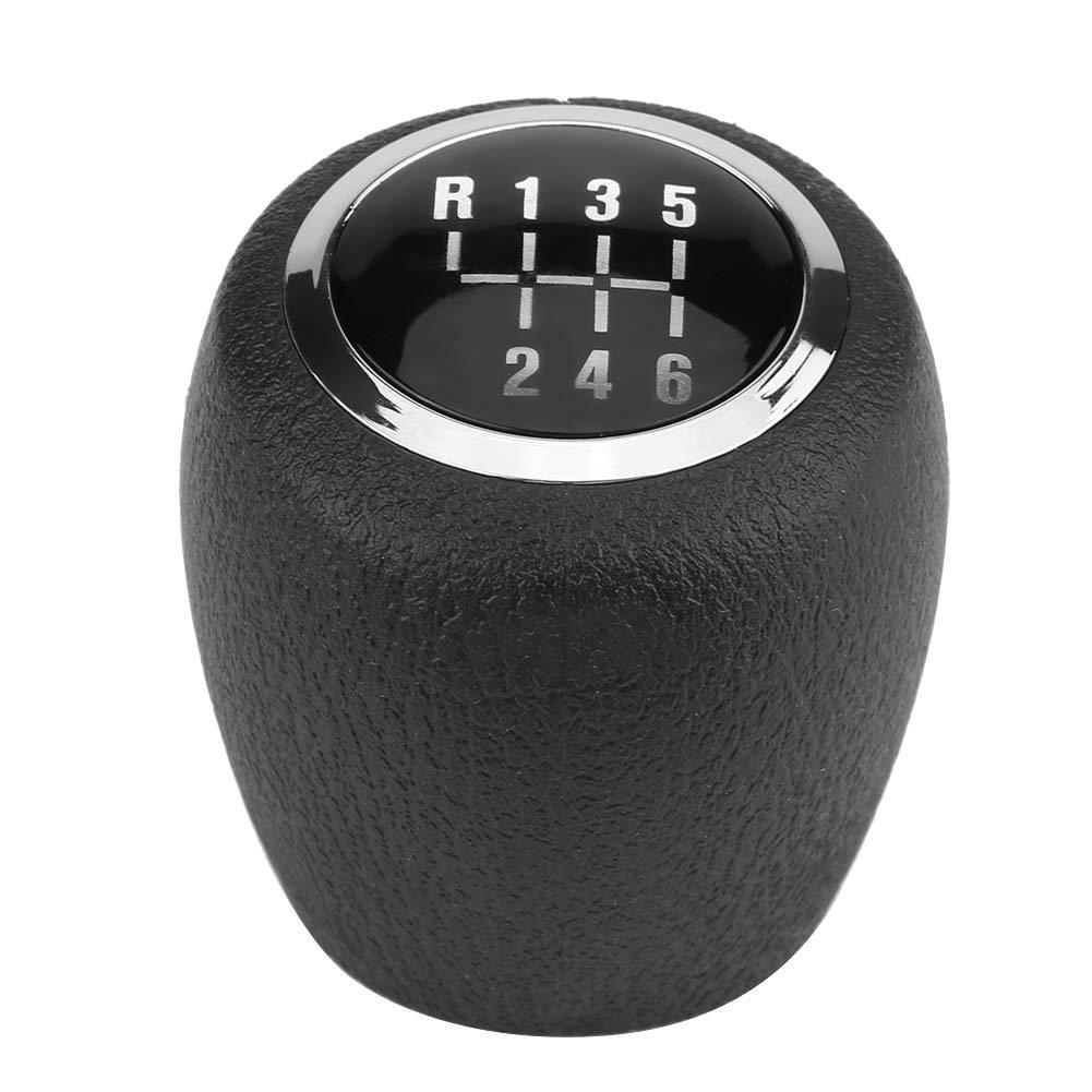  [AUSTRALIA] - Senyar Car Gear Shift Knob,ABS Plastic 6 Speed Gear Shift Lever Knob Head for 2008-2012(Black)