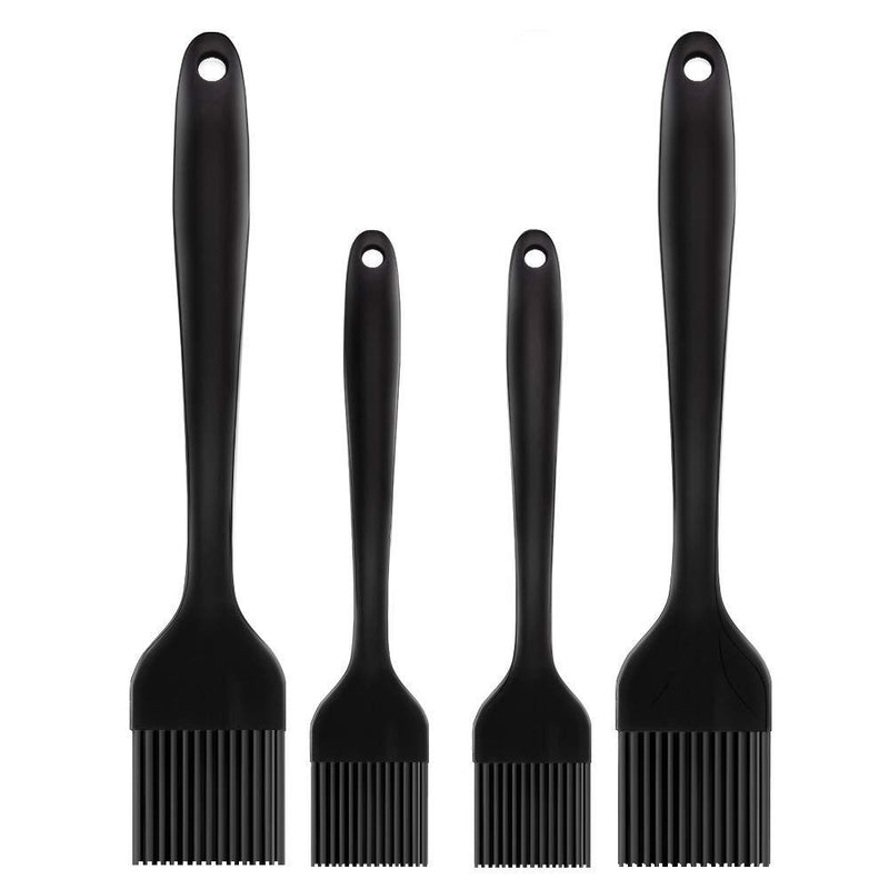  [AUSTRALIA] - Basting Brushes Silicone Food Grade Baking Pastry Brush Set Sauce Oil Butter Marinades Spread Heat Resistant BBQ Grill Brushes Kitchen Cooking Tools Dishwasher Safe(4 Pack)