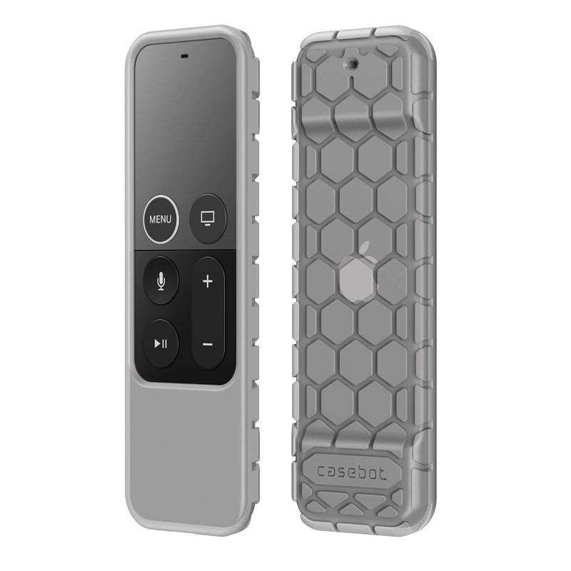 Fintie Protective Case for Apple TV 4K/ HD Siri Remote (1st Gen) - Honey Comb Lightweight Anti Slip ShockProof Silicone Cover for Apple TV 4K 5th 4th Gen Siri Remote Controller, Semi-Transparent Smoke - LeoForward Australia