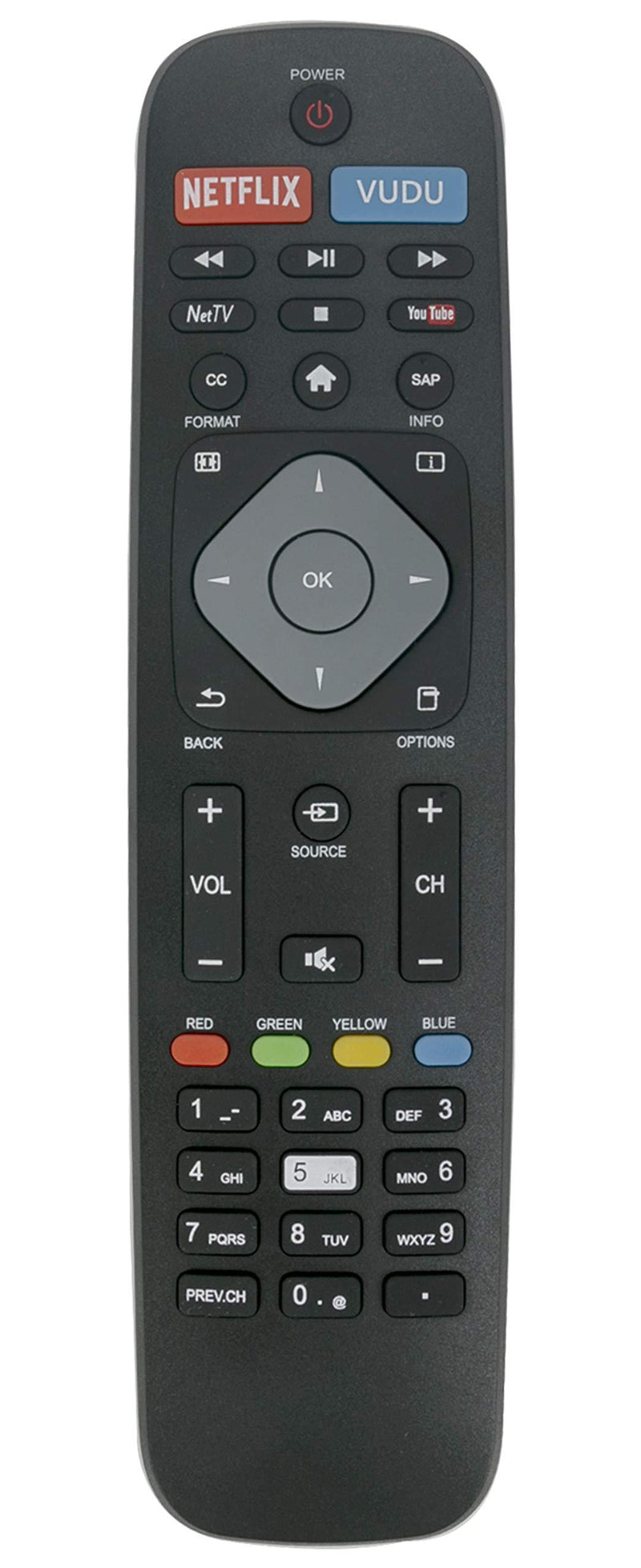 VINABTY Replaced TV Remote fit for Philips 4K Ultra HD Smart LED TV 32PFL4902/F7 40PFL4901/F7 43PFL4901/F7 43PFL4902/F7 43PFL5602/F7 50PFL4901/F7 50PFL4901/F7 50PFL5601/F7 50PFL5602/F7 50PFL5603/F7 - LeoForward Australia