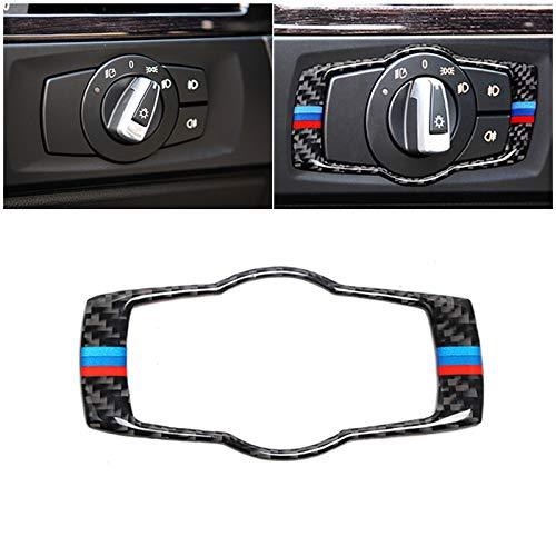 for BMW E90 E92 E93 2008-2012 325i 328i 335i 3 Series Interior Carbon Fiber Headlight Switch Buttons Cover Trim Car Styling Stickers (with 3 Colors) With 3 Colors - LeoForward Australia