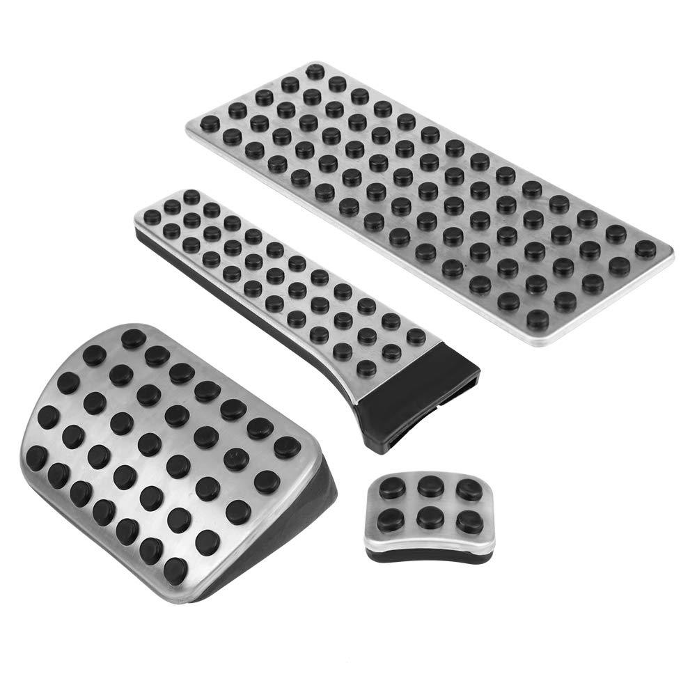  [AUSTRALIA] - Suuonee Brake Clutch Pedal, 4pcs Car Fuel Brake Clutch Pedal Cover for Mercedes Benz W203 W204 W210 W211 W212 CE