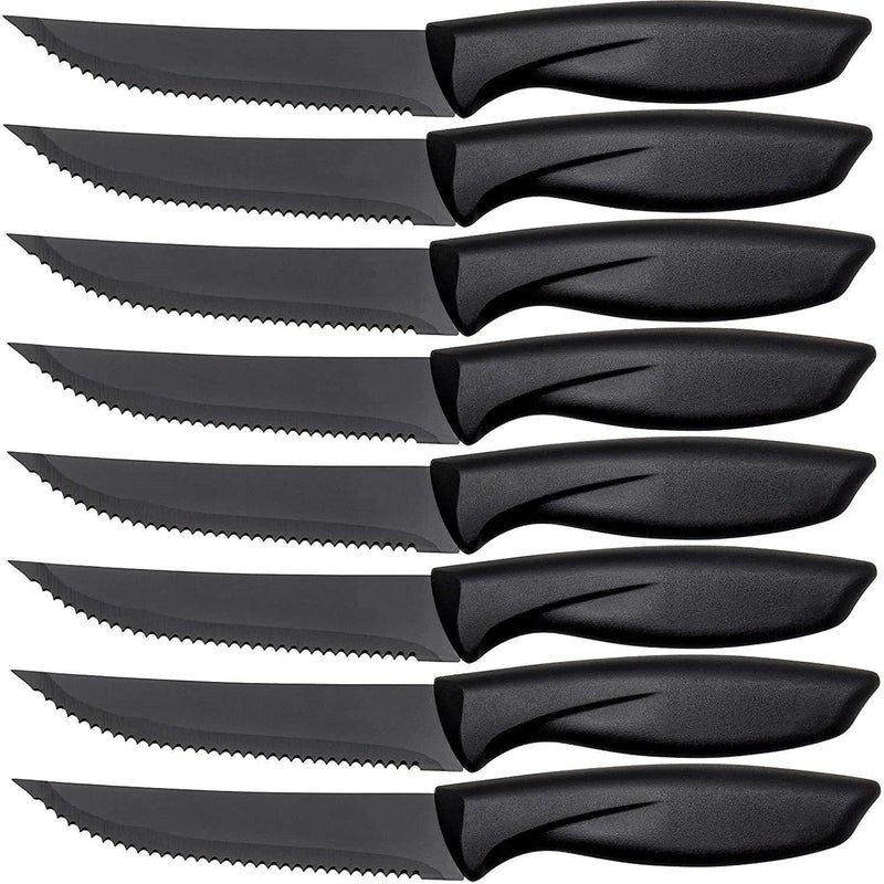  [AUSTRALIA] - Lux Decor Kitchen Steak Knives Set of 8 - Dinner Knife Set - Kitchen Knives - Steak Knife Set - Stainless Steel Serrated Knife - Chef Knife Set