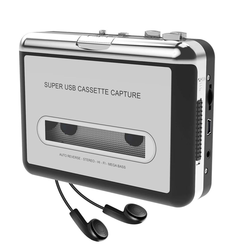 [AUSTRALIA] - Cassette Player, Cassette Tape to MP3 CD Converter Via USB, Convert Walkman Tape Cassette to MP3 Format, Compatible with Laptop and PC