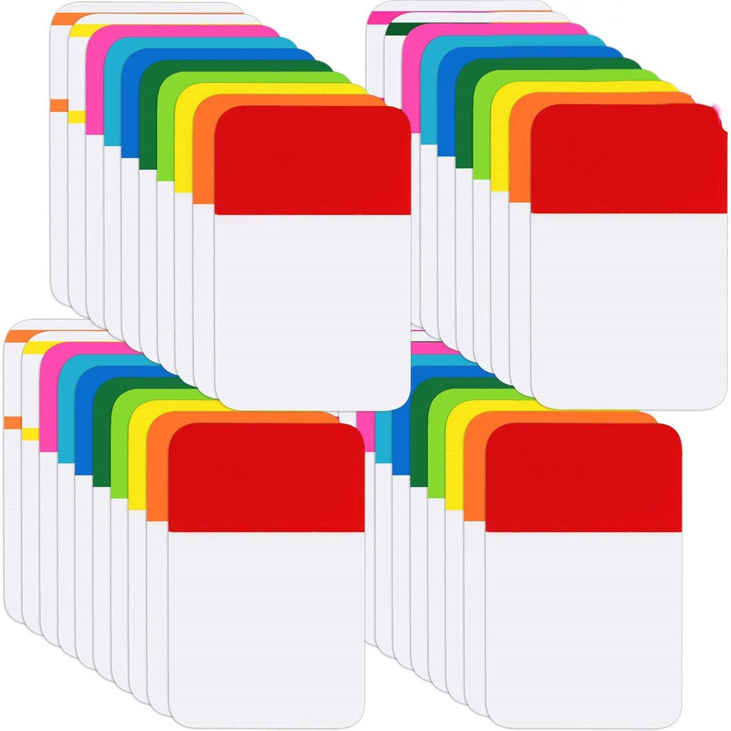  [AUSTRALIA] - 800 Pieces File Tabs Sticky Index Tabs, Writable and Repositionable Filing Tabs Flags for Pages or Book Markers, Reading Notes, Classify Files, 40 Sets (12 Colors, 1 Inch)