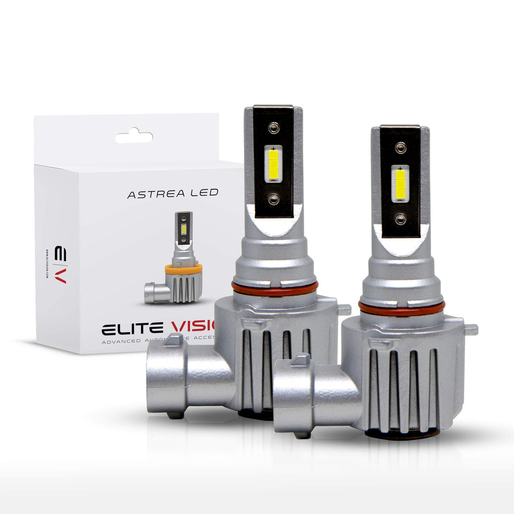 [AUSTRALIA] - Elite Vision Astrea Slim Fit Fanless LED Kit For Bright White Headlights Bulbs, Low Beams, High Beams, Fog Lights (9005) 9005