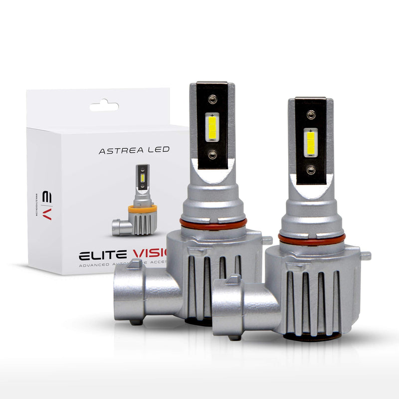  [AUSTRALIA] - Elite Vision Astrea Slim Fit Fanless LED Kit For Bright White Headlights Bulbs, Low Beams, High Beams, Fog Lights (9005) 9005
