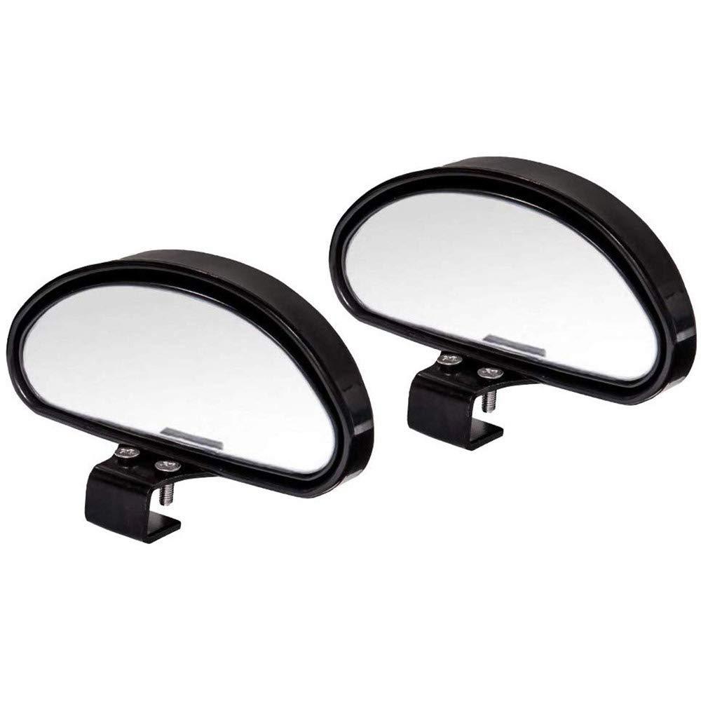  [AUSTRALIA] - WildAuto Blind Spot Mirrors, Adjustable Car Auxiliary Universal Wide Angle Mirror for Universal Cars (Black-2pcs) Black-2pcs
