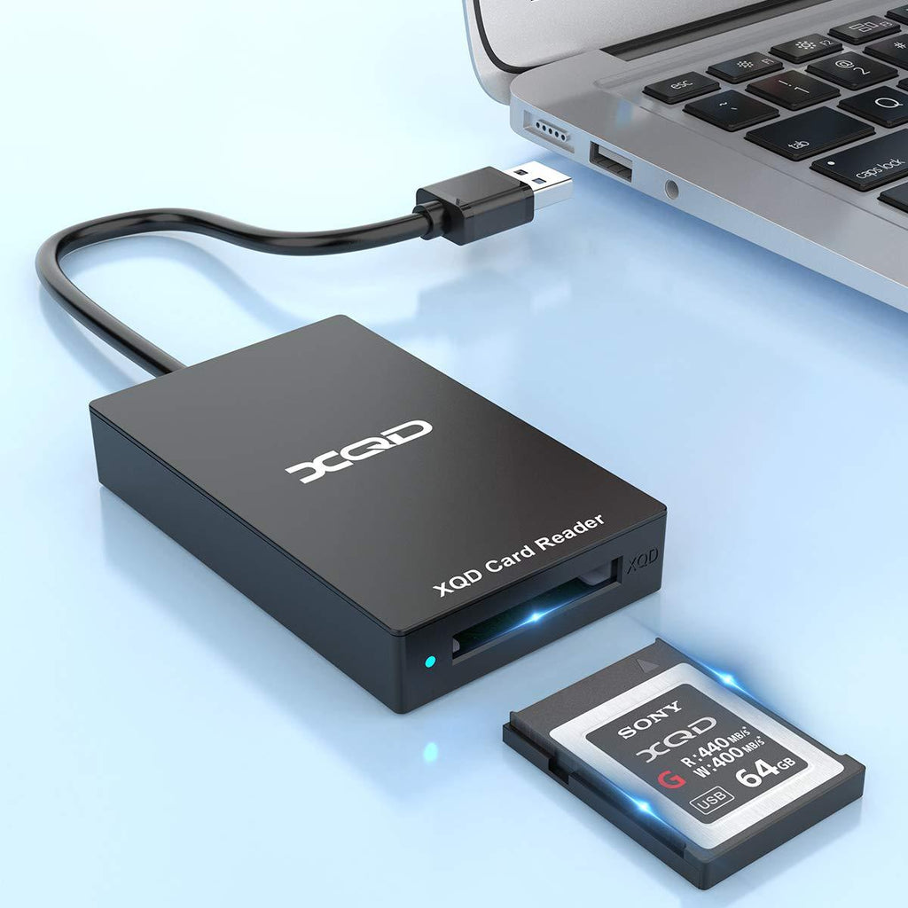 XQD Card Reader, USB3.0 XQD Memory Card Reader 5Gpbs Super Speed Compatible with Sony G/M Series USB Mark XQD Card, Lexar 2933x/1400x USB Mark XQD Card for Windows/Mac OS. - LeoForward Australia