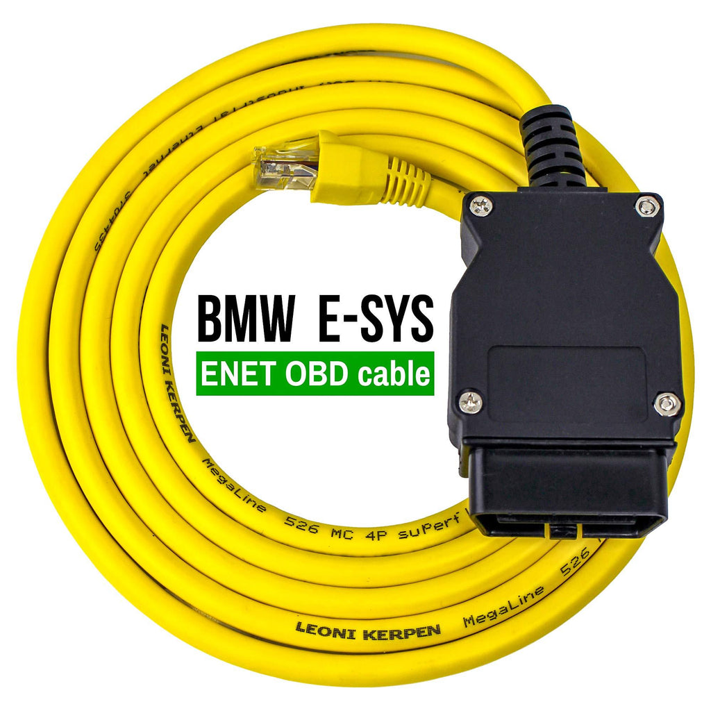 OHP ENET OBD Interface Cable for BMW E-SYS ICOM Coding Diagnostics | 5 Feet - LeoForward Australia