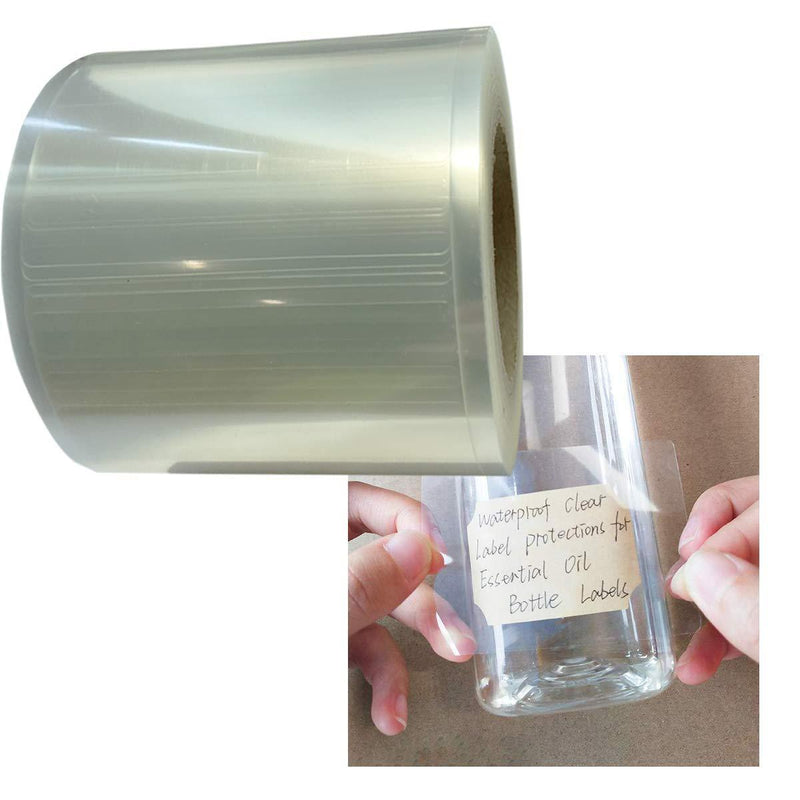 2.5x1.6 Inch Clear Waterproof Label Protectors for Essential Oil Bottle Labels and Food Jars Labels - 300 Barcode Label Protectors /Roll - LeoForward Australia