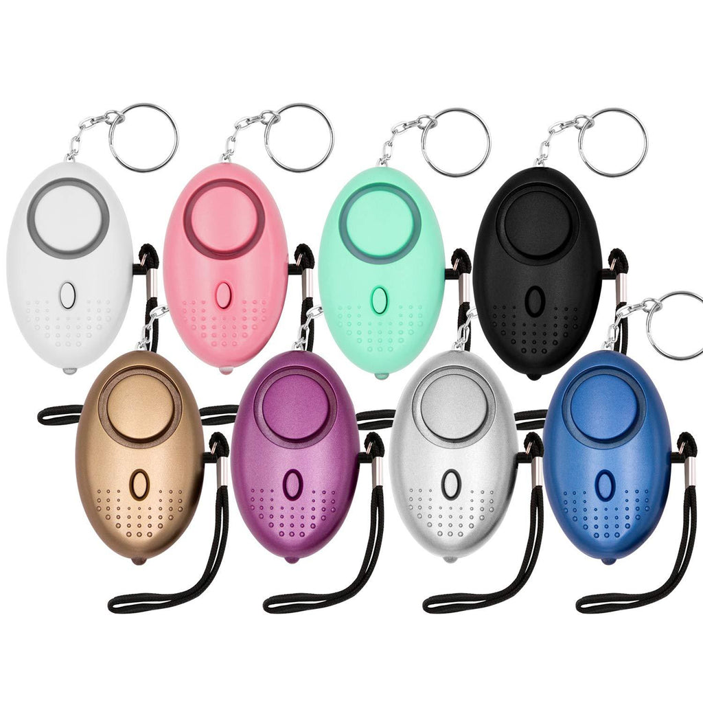  [AUSTRALIA] - KOSIN Safe Sound Personal Alarm, 8 Pack 140DB Personal Security Alarm Keychain with LED Lights, Emergency Safety Alarm for Women, Men, Children, Elderly