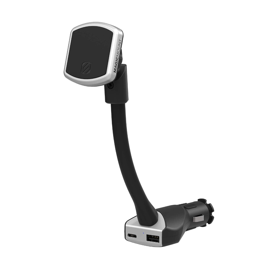  [AUSTRALIA] - SCOSCHE MP12VPD2-XTSP MagicMount Pro Magnetic Phone/GPS 30W Power Delivery 3.0 Type-C + Type-A Outlet Charging Mount for The Car