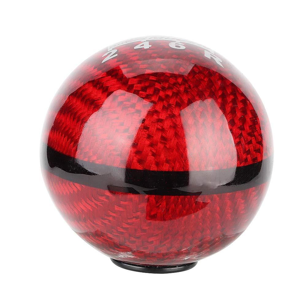  [AUSTRALIA] - Suuonee Shift Knob, 6-Speed Carbon Fiber Car Manual Gear Shift Knob Head Shifter Lever Knob Universal