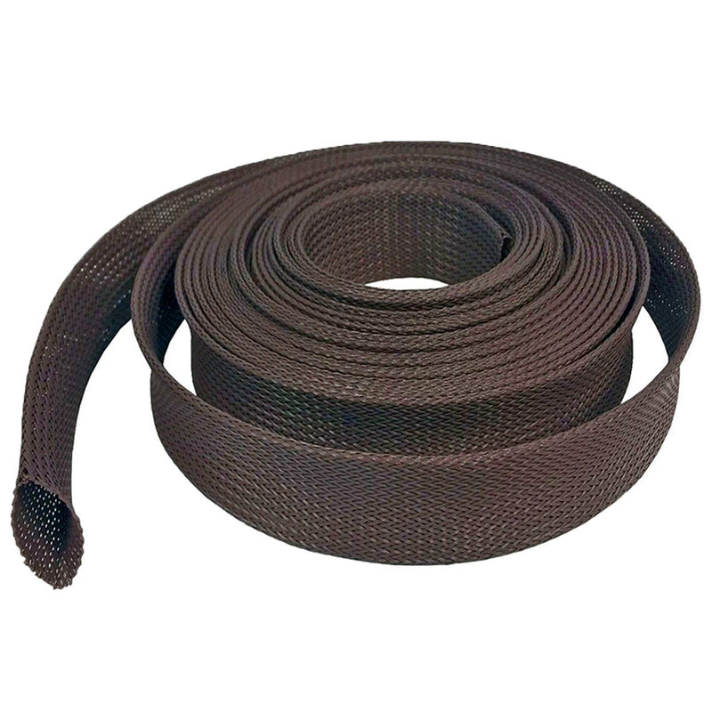  [AUSTRALIA] - Electriduct 2" Chewing Resistant Braided Sleeving Repulsive Hose Wire Mesh Cable Protection Flexible Expandable Wrap - 10 Feet 2 Inch - 10 Feet Expandable (Dark Brown)