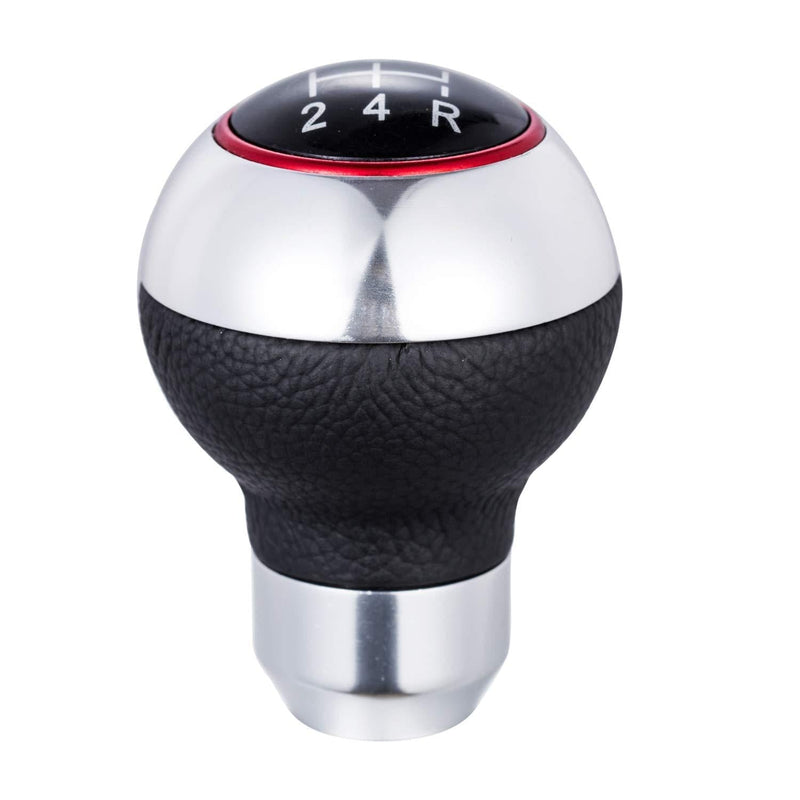  [AUSTRALIA] - Bashineng Gear Stick Shifter 5 Speed PU Leather Shift Knob Head for Universal Manual Automatic Cars (Black) black