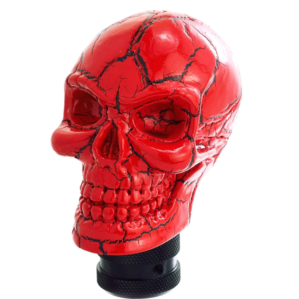  [AUSTRALIA] - Bashineng Shifter Knobs Skull Style Universal Car Stick Shift Head for Most Manual Automatic Cars (Red Pattern) red pattern