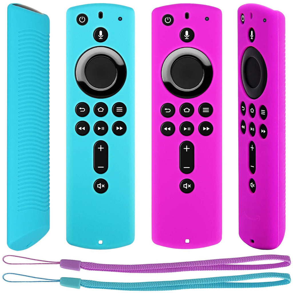 Pinowu Remote Case for Fire TV Stick 4K Compatible with All-New 2nd Gen Alexa Voice Remote Control Cover (2 Pack: Turquoise and Purple) - LeoForward Australia