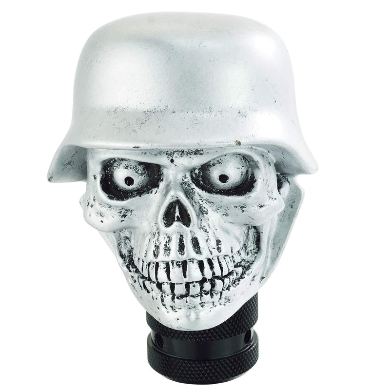  [AUSTRALIA] - Bashineng Universal Transmission Stick Shift Skull Soldier Gear Shifter Knob Head Fit Most Manual Automatic Car (Silver) silver