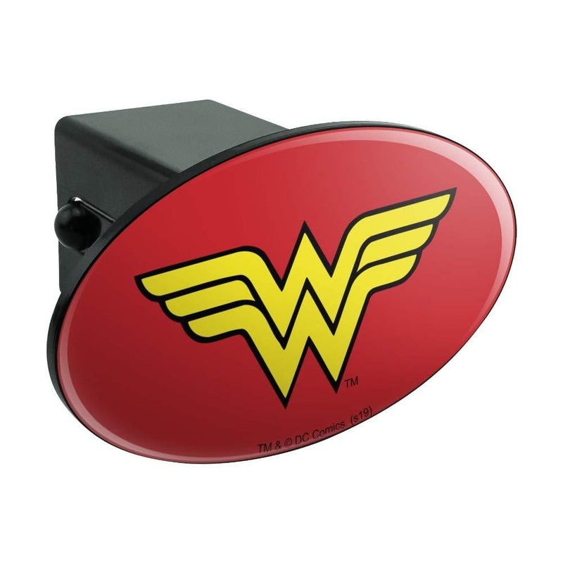  [AUSTRALIA] - Graphics and More Wonder Woman Classic Logo Oval Tow Trailer Hitch Cover Plug Insert 2 Inch Receivers