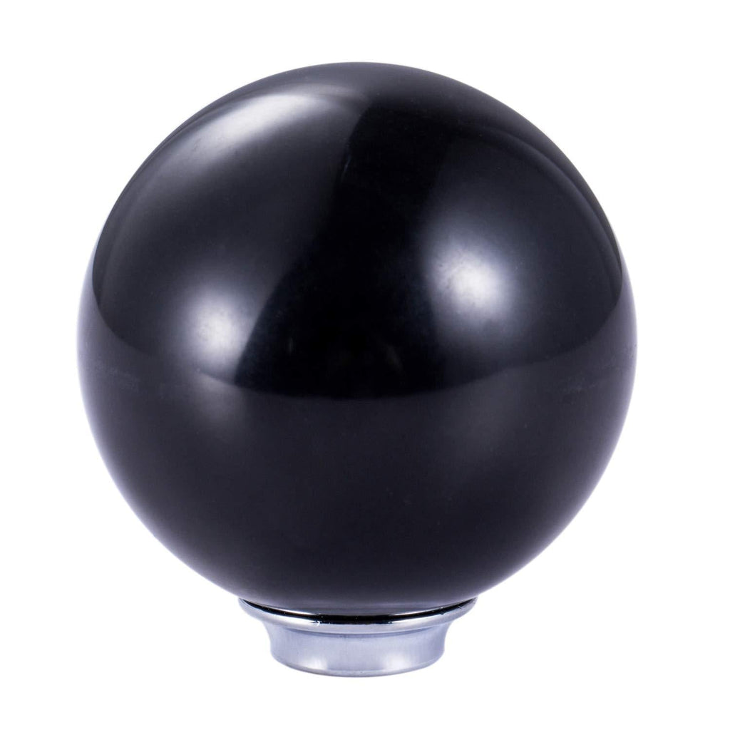  [AUSTRALIA] - Bashineng Round Shift Knob Ball Shape Gear Stick Shifter Head for Universal Manual Automatic Car (Black) black