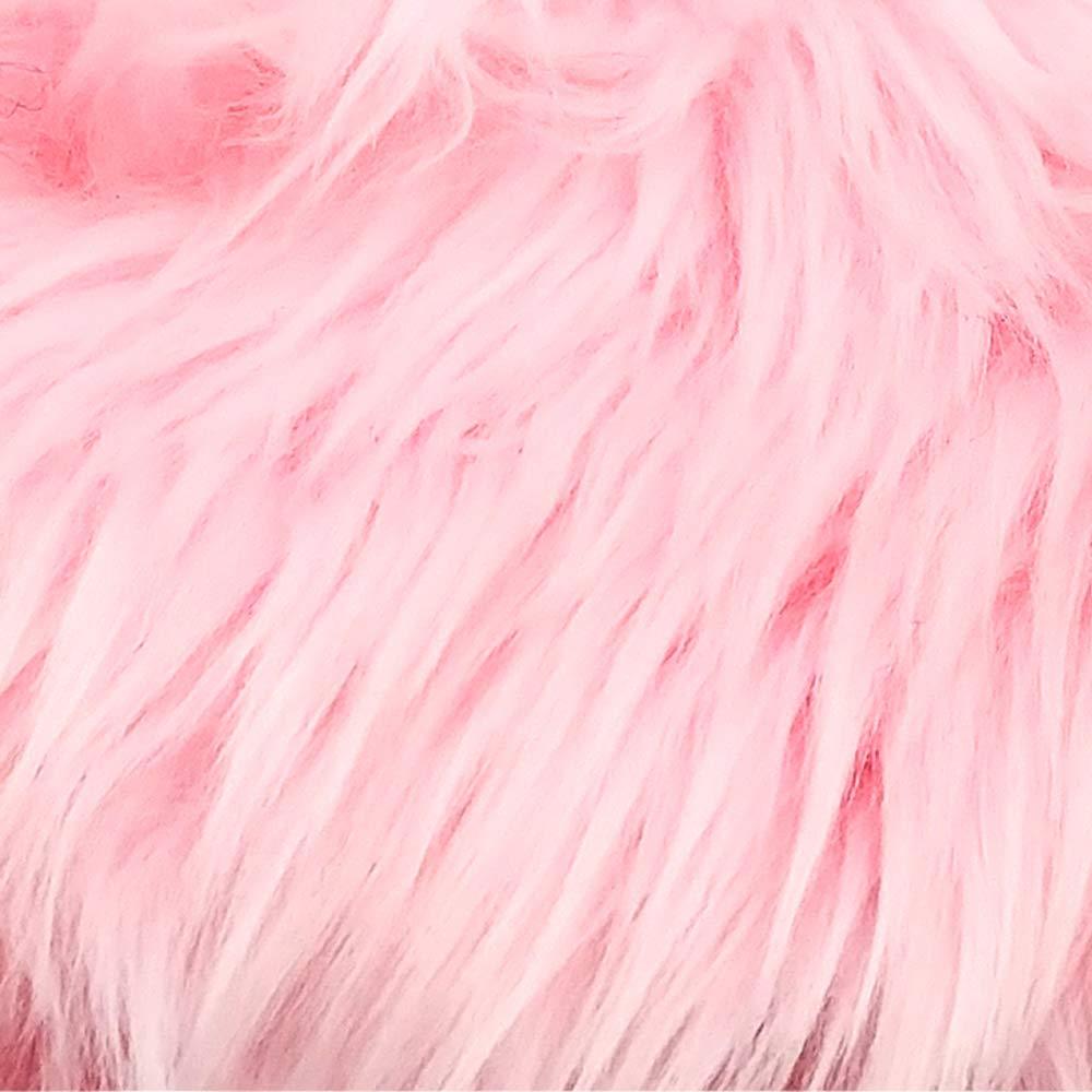 Barcelonetta | Faux Fur Squares | Shaggy Fur Fabric Cuts, Patches | Craft, Costume, Camera Floor & Decoration (Baby Pink, 10" X 10") 10" X 10" Baby Pink - LeoForward Australia