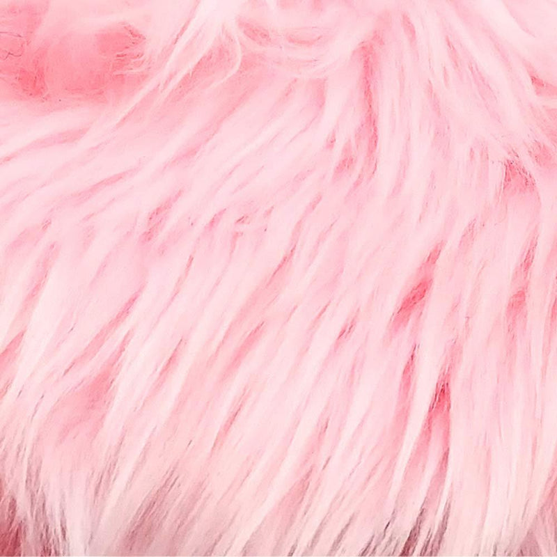 Barcelonetta | Faux Fur Squares | Shaggy Fur Fabric Cuts, Patches | Craft, Costume, Camera Floor & Decoration (Baby Pink, 10" X 10") 10" X 10" Baby Pink - LeoForward Australia