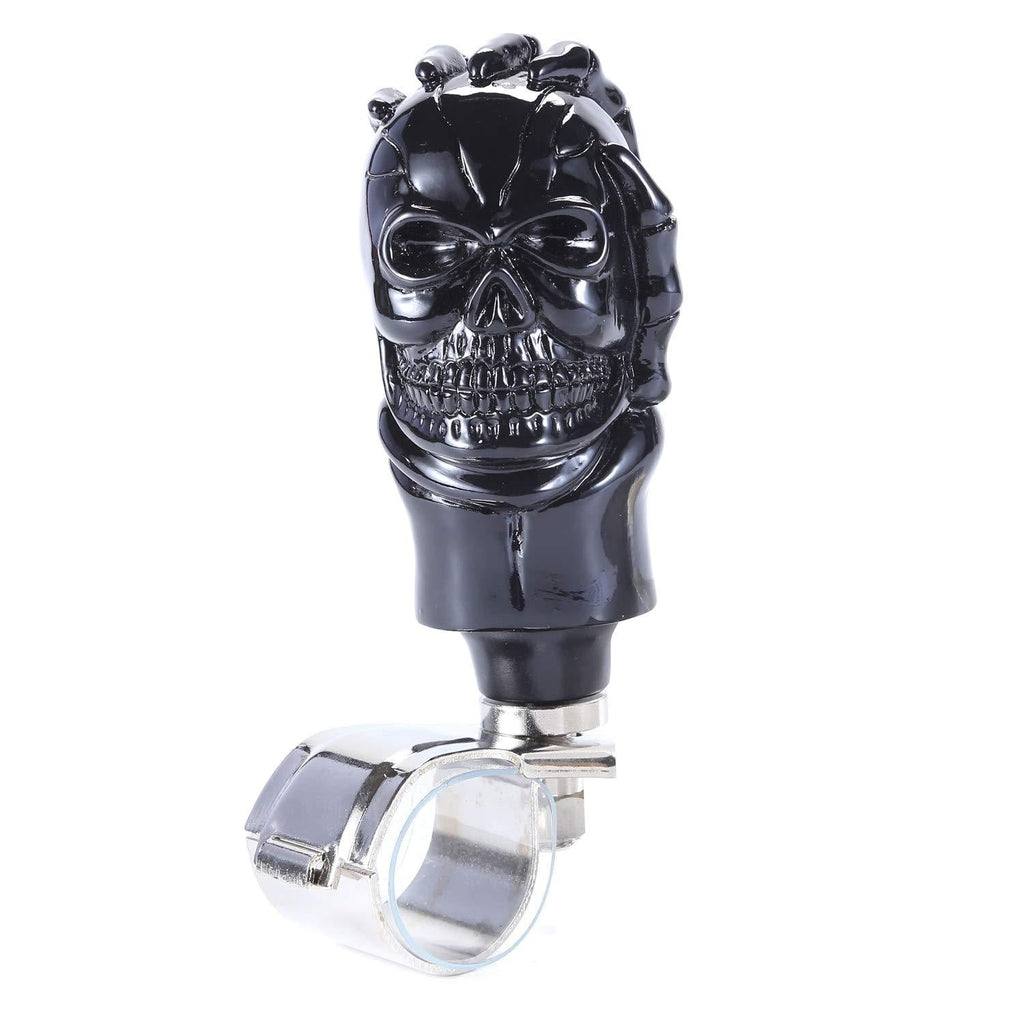  [AUSTRALIA] - Bashineng Power Steering Knob Skeleton Style Driving Suicide Spinner Knobs Turning Aid Ball for Car Wheel (Black) black