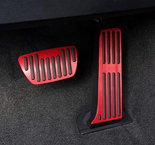  [AUSTRALIA] - LFOTPP 2PCS Aluminum Alloy Footrest Pedals Cover for 2019+ RAV4 XA50 / Avalon XX50 /Camry XV70 / ES XZ10 300H 350 Anti-Slip Accelerator Brake Foot Pedal (Red) Red