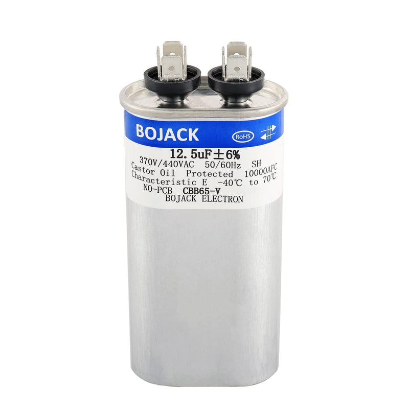  [AUSTRALIA] - BOJACK 12.5 uF ±6% 12.5 MFD 370V/440V CBB65 Oval Run Start Capacitor for AC Motor Run or Fan Start and Cool or Heat Pump Air Conditione
