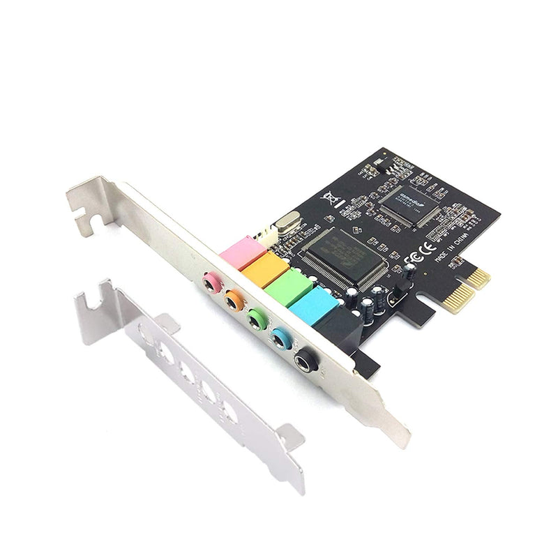  [AUSTRALIA] - Padarsey PCIe Sound Card, 5.1 Internal Sound Card for PC Windows 7 with Low Profile Bracket, 3D Stereo PCI-e Audio Card, CMI8738 Chip 32/64 Bit Sound Card PCI Express Adapter CMI 8738 Chip